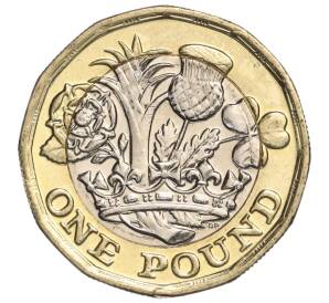 1 фунт 2016 года Великобритания