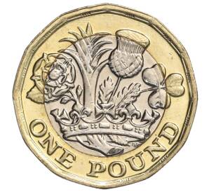 1 фунт 2016 года Великобритания