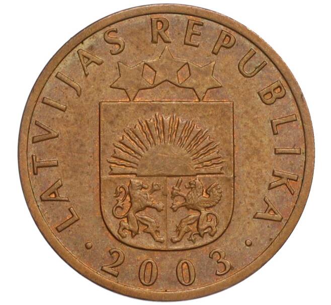 Монета 1 сантим 2003 года Латвия (Артикул K11-108341)