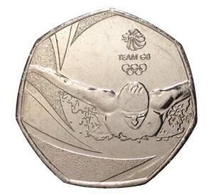 50 пенсов 2016 года XXXI летние Олимпийские Игры в Рио — Фото №1