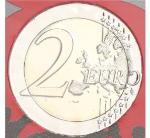 2 евро 2018 года Бельгия (Текст на блистере на французском и немецком)