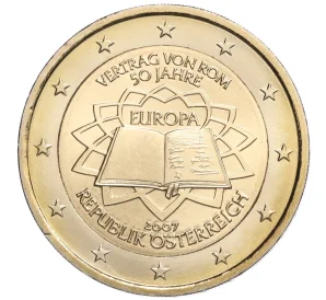 2 евро 2007 года Австрия «50 лет подписания Римского договора»