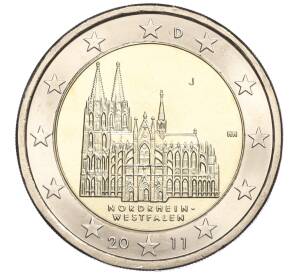 2 евро 2011 года J Германия «Федеральные земли Германии — Северный Рейн Вестфалия (Кельнский собор)» — Фото №1