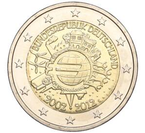 2 евро 2012 года G Германия «10 лет евро наличными»