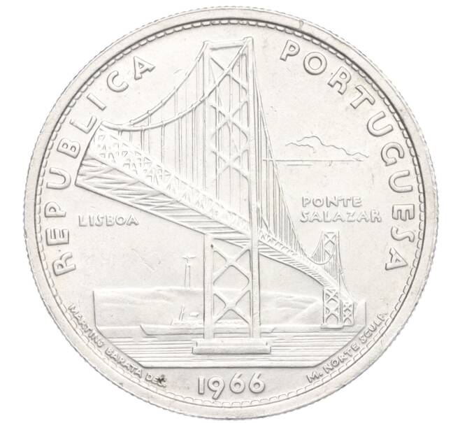Монета 20 эскудо 1966 года Португалия «Открытие моста Антониу Салазара» (Артикул K11-108709)