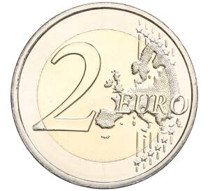 2 евро 2009 года Люксембург «90 лет вступлению на престол Герцогини Шарлотты» — Фото №2