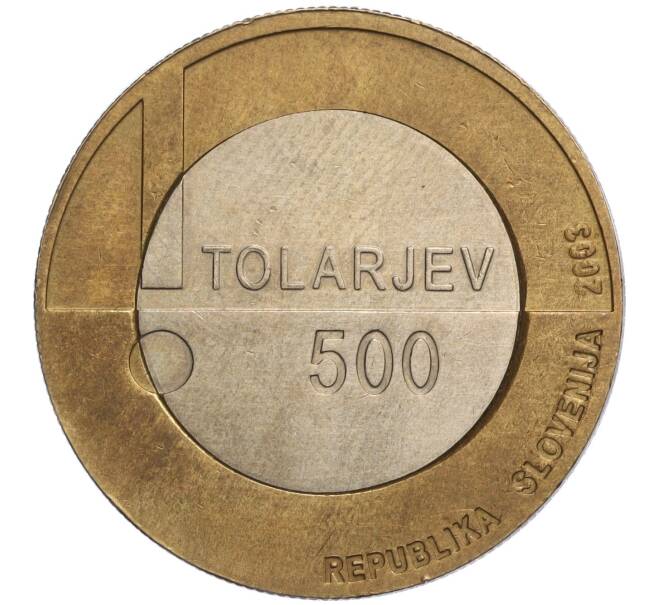 Монета 500 толаров 2003 года Словения «Европейский год людей с ограниченными возможностями» (Артикул K11-108874)