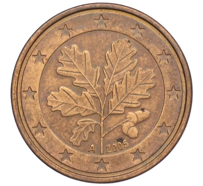 Монета 5 евроцентов 2005 года A Германия (Артикул K11-109426)