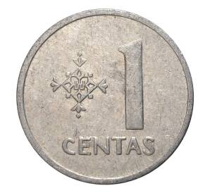 1 цент 1991 года Литва — Фото №2