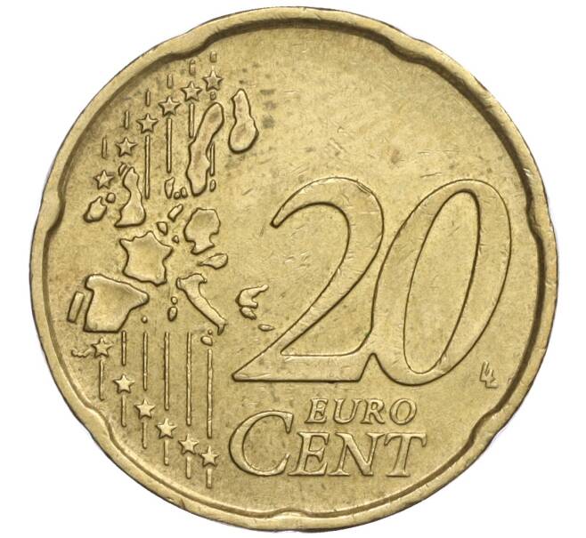 Монета 20 евроцентов 2002 года Италия (Артикул: K11-109447) — Фото №2