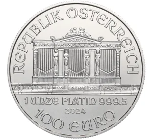 100 евро 2024 года Австрия «Венская филармония»