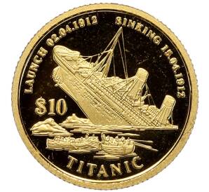 10 долларов 1998 года Кирибати «Титаник»