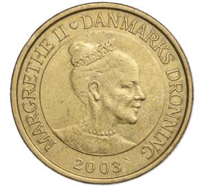 20 крон 2003 года Дания «Башня Фондовой биржи Борсен в Копенгагене» — Фото №2