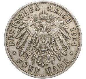 5 марок 1904 года Германия (Вюртемберг) — Фото №2