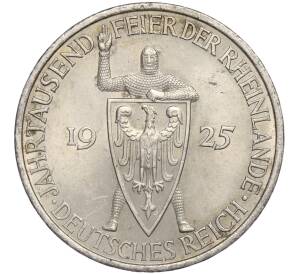 5 рейхсмарок 1925 года А Германия «Тысячелетие Рейнланда» — Фото №1