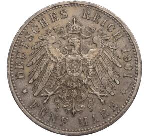 5 марок 1901 года Германия (Пруссия) — Фото №2
