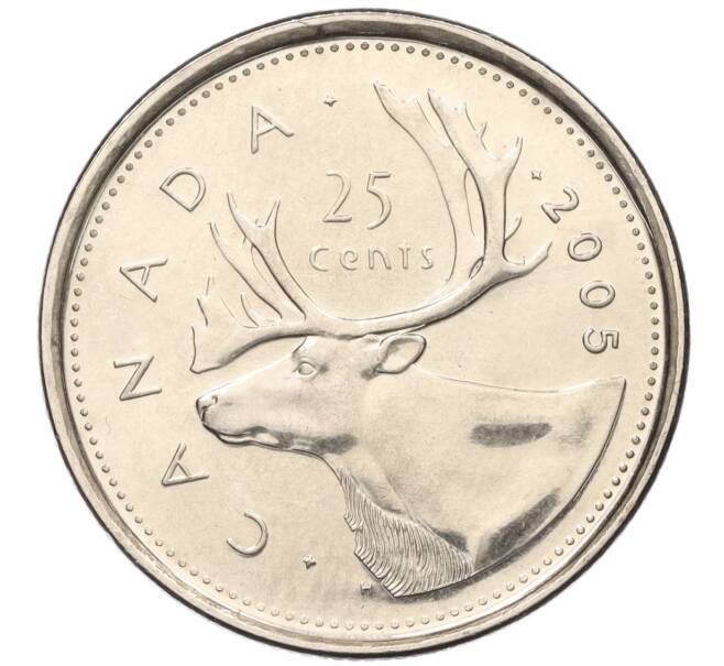 Монета 25 центов 2005 года Канада (Артикул T11-01060)
