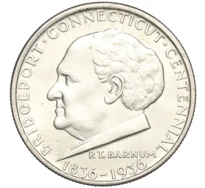 1/2 доллара (50 центов) 1936 года США «100 лет городу Бриджпорт»