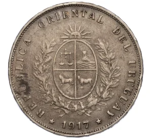 50 сентесимо 1917 года Уругвай