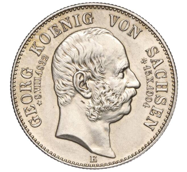 Монета 2 марки 1904 года Германия (Саксония) «Смерть Георга Саксонского» (Артикул M2-70583)