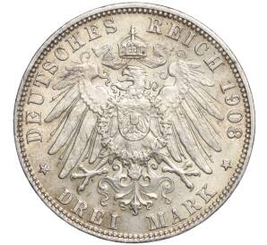 3 марки 1908 года Германия (Гамбург) — Фото №2