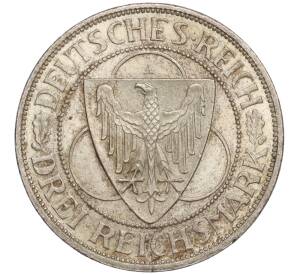 3 рейхсмарки 1930 года A Германия «Освобождение Рейнланда» — Фото №2