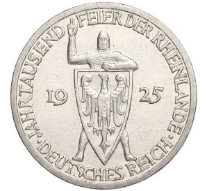 3 рейхсмарки 1925 года A Германия «Тысячелетие Рейнланда» — Фото №1