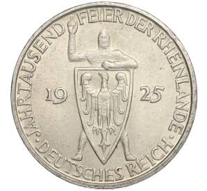 3 рейхсмарки 1925 года D Германия «Тысячелетие Рейнланда» — Фото №1