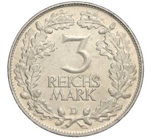 3 рейхсмарки 1925 года D Германия «Тысячелетие Рейнланда» — Фото №2