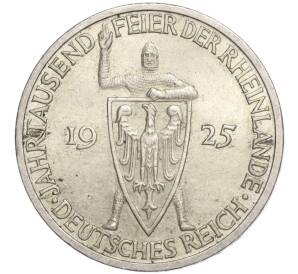3 рейхсмарки 1925 года F Германия «Тысячелетие Рейнланда» — Фото №1