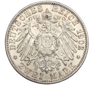 2 марки 1902 года Германия (Баден) «50 лет правлению Фридриха I» — Фото №2