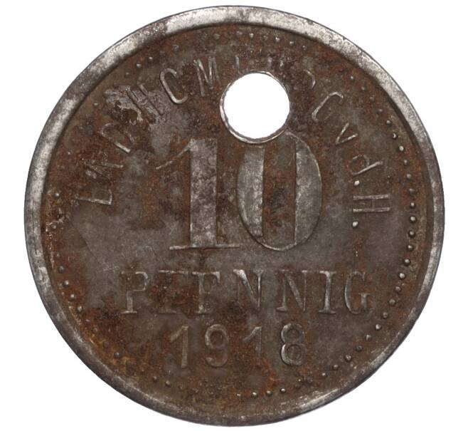 Монета 10 пфеннигов 1918 года Германия — город Хомбург (Нотгельд) (Артикул: K11-109909) — Фото №2