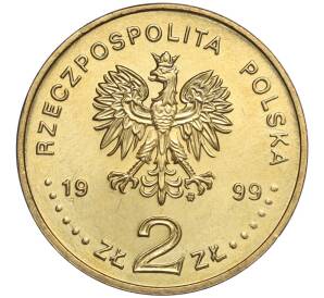 2 злотых 1999 года Польша «500 лет со дня рождения Яна Лаского»