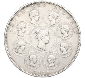 1 талер 1828 года Бавария «Благословения Небес королевской семье» — Фото №1