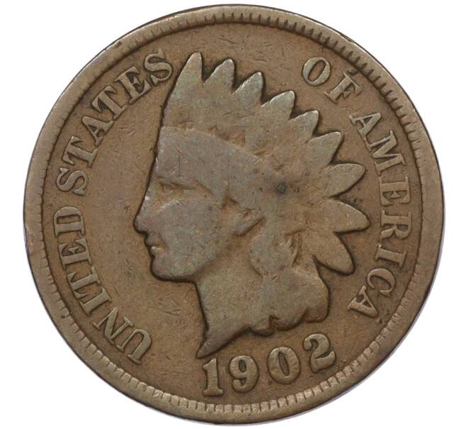 Монета 1 цент 1902 года США (Артикул K11-110598)