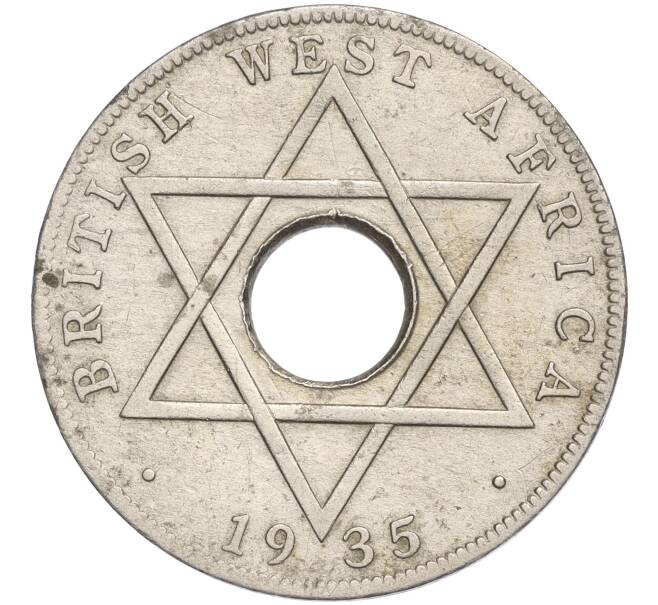 Монета 1/2 пении 1935 года Британская Западная Африка (Артикул: K11-110614) — Фото №1