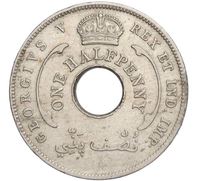 Монета 1/2 пении 1935 года Британская Западная Африка (Артикул: K11-110614) — Фото №2