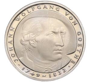 5 марок 1982 года Западная Германия (ФРГ) «150 лет со дня смерти Иоганна Вольфганга фон Гете» — Фото №1