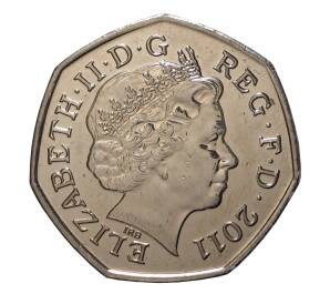 50 пенсов 2011 года Великобритания «XXX летние Олимпийские Игры в Лондоне — Тяжелая атлетика» — Фото №2