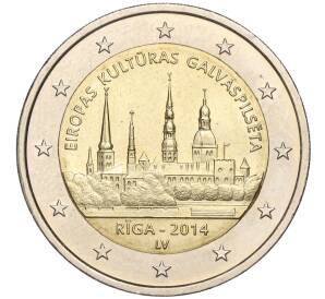 2 евро 2014 года Латвия «Рига — культурная столица Европы 2014»