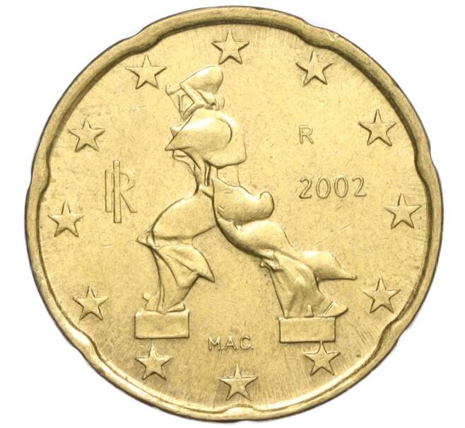 Монета 20 евроцентов 2002 года Италия (Артикул: K11-110791) — Фото №1