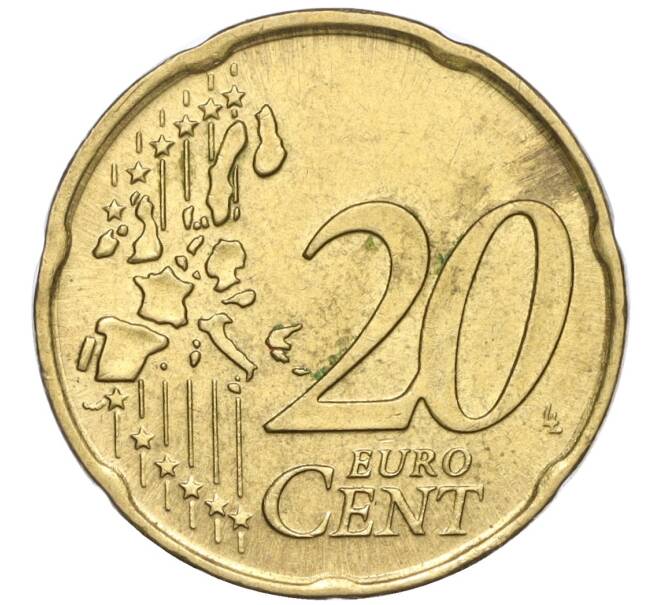 Монета 20 евроцентов 2002 года Италия (Артикул: K11-110791) — Фото №2