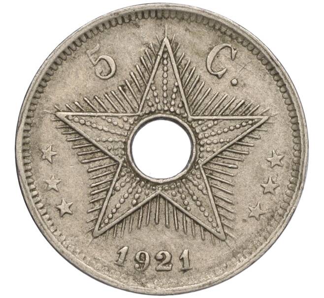 Монета 5 сантимов 1921 года Бельгийское Конго (Артикул: K11-111001) — Фото №1