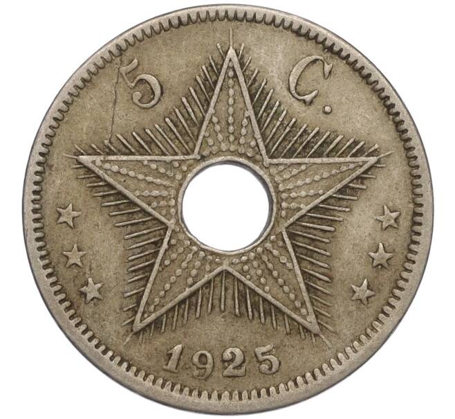 Монета 5 сантимов 1925 года Бельгийское Конго (Артикул: K11-111004) — Фото №1