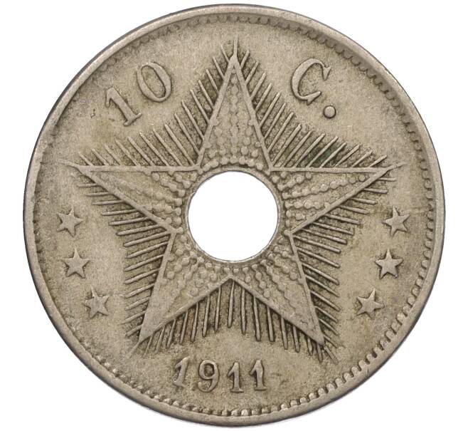 Монета 10 сантимов 1911 года Бельгийское Конго (Артикул: K11-111011) — Фото №1
