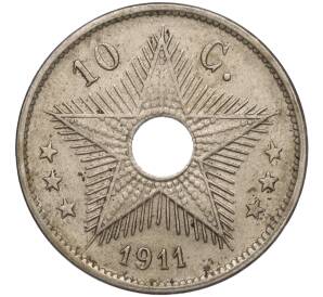 10 сантимов 1911 года Бельгийское Конго