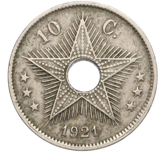 Монета 10 сантимов 1921 года Бельгийское Конго (Артикул: K11-111021) — Фото №1