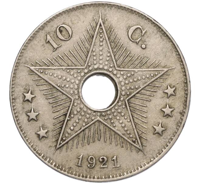 Монета 10 сантимов 1921 года Бельгийское Конго (Артикул: K11-111023) — Фото №1