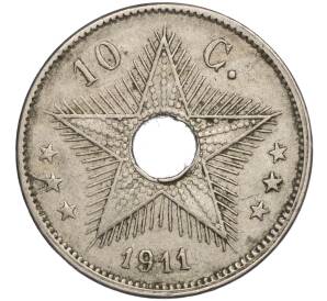 10 сантимов 1911 года Бельгийское Конго