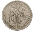Монета 50 сантимов 1928 года Бельгийское Конго — легенда на фламандском (BELGISH CONGO / DER BELGEN) (Артикул: K11-111418) — Фото №1